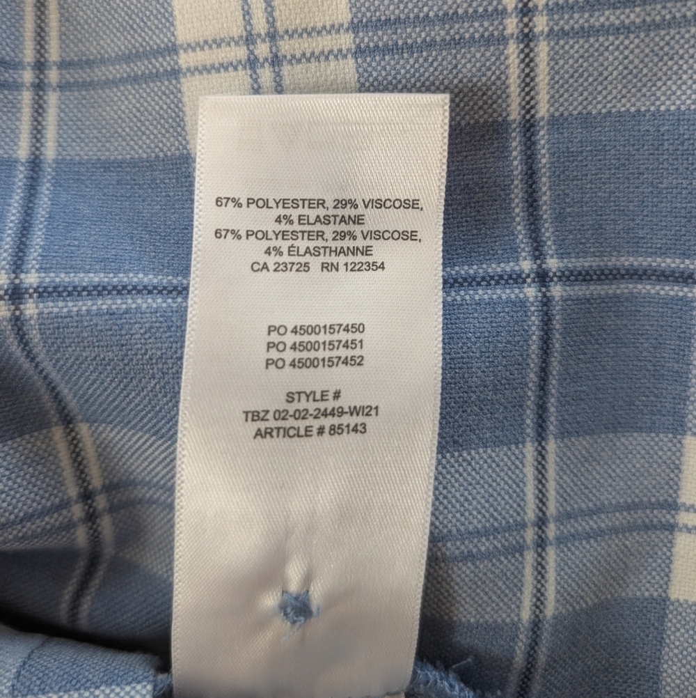 Aritzia Sunday Best Tuesday Shirt Blue Plaid Women's XS - Picture 6 of 6